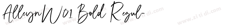 AlleynW01 Bold Regul字体转换